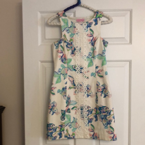 Lilly Pulitzer Floral Dress in Blue and Green - Picture 1 of 6